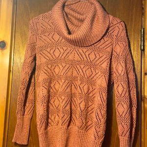 Maurices pink cowl neck sweater